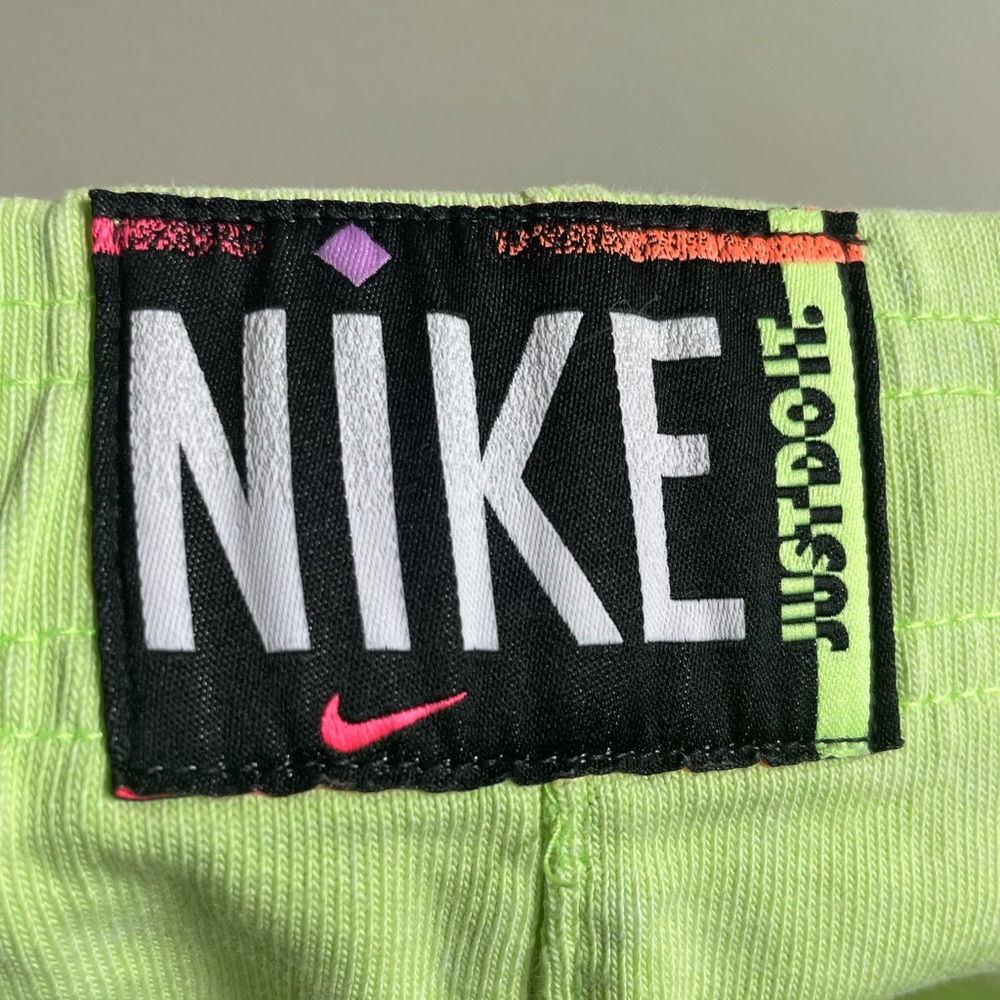 Nike Lime Green Shorts With Logos Size Medium - Picture 6 of 12